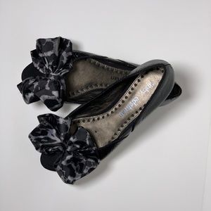 Libby Edelman peep toe ballet flat with bow
